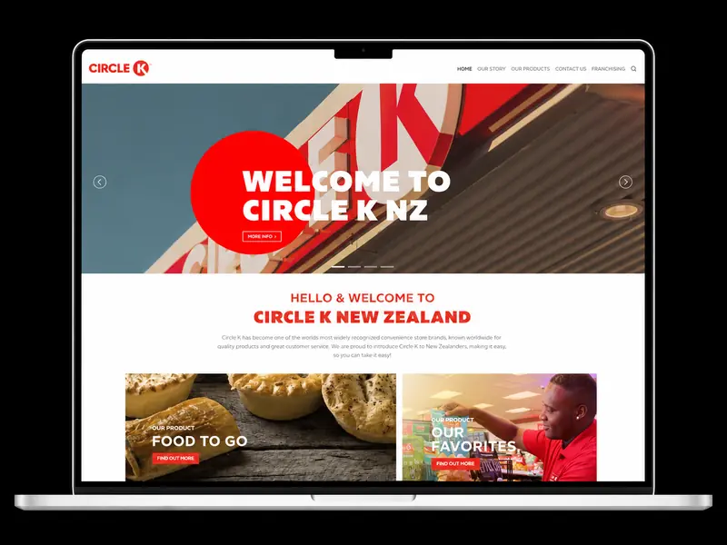 Circle K New Zealand website built by The Tech Tales