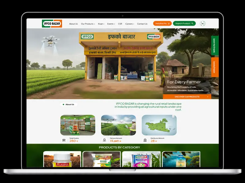 IFFCO Bazar website built by The Tech Tales