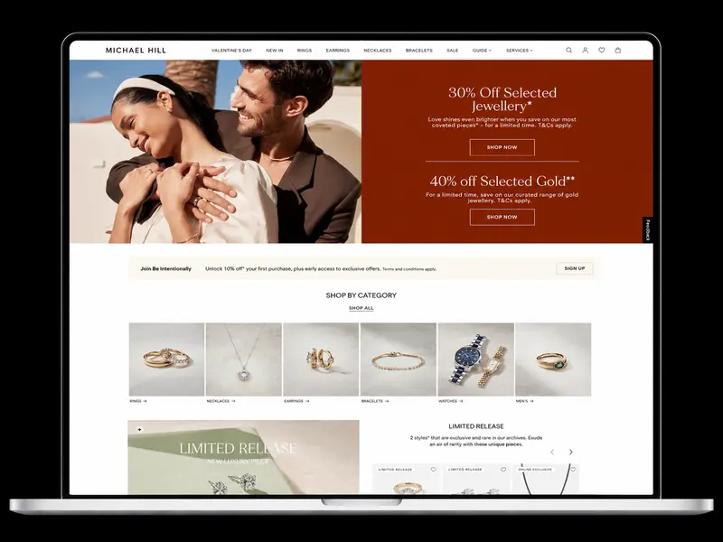 Michael Hill website built by The Tech Tales