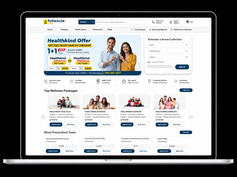 Pathkind Labs website built by The Tech Tales